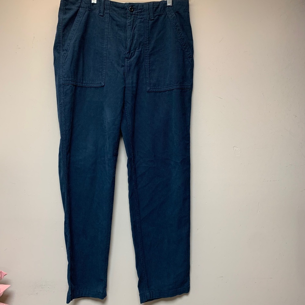 Outerknown Corduroy Utility Pants Mens 34 Navy Blue Excellent Organic Cotton